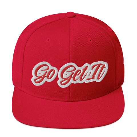 BIG Red Script Snapback Hat (Multiple Flavors)