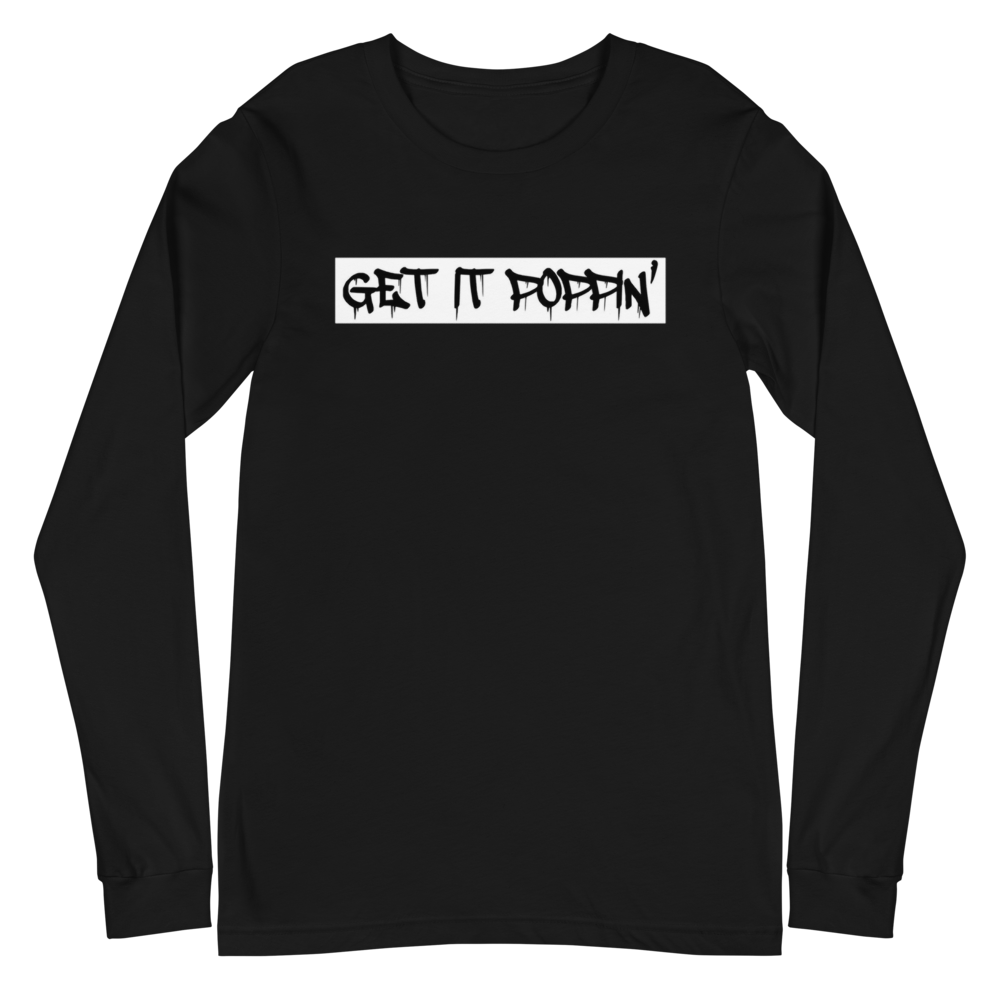 ★GENERAL IDEA★ Wide Neck Lettering Slim Long Sleeve Tee ME Men's Ultra Soft T-Shirt Curve Hem Lightweight Cooling Long